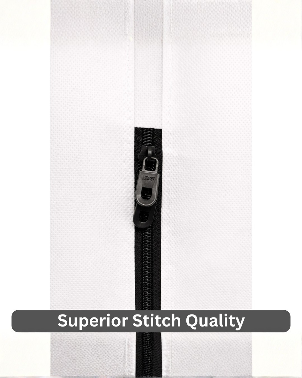 Suit Cover | 24x39" | 120GSM Nonwoven Material | 360° Zipper | Transparent Window | Dust & Moisture Resistant Laminated Material