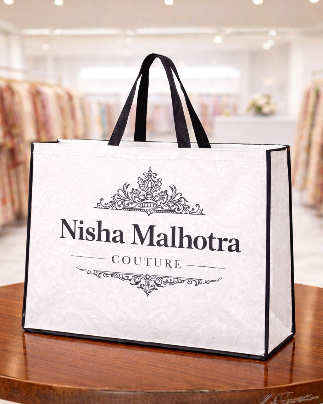 Retail Premium Shopping Bag | 22x18x4" | 8-10kg Holding Capacity | 120GSM Laminated Nonwoven Material | Water Resistant