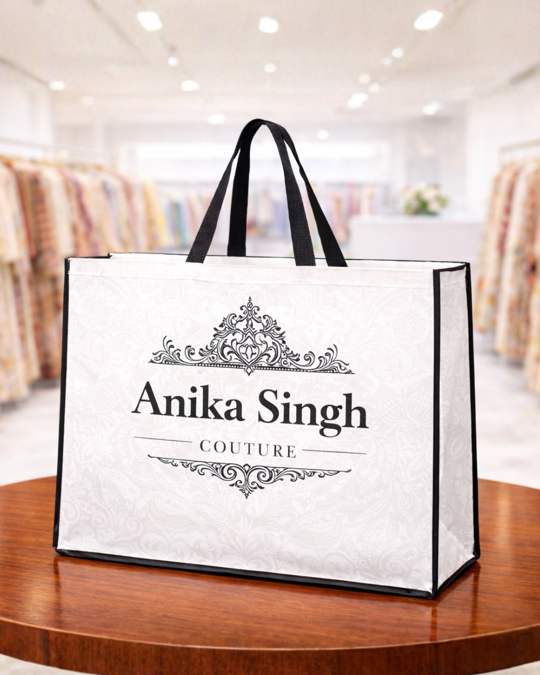 Retail Premium Shopping Bag | 20x15x4" | 8-10kg Holding Capacity | 120GSM Laminated Nonwoven Material | Water Resistant