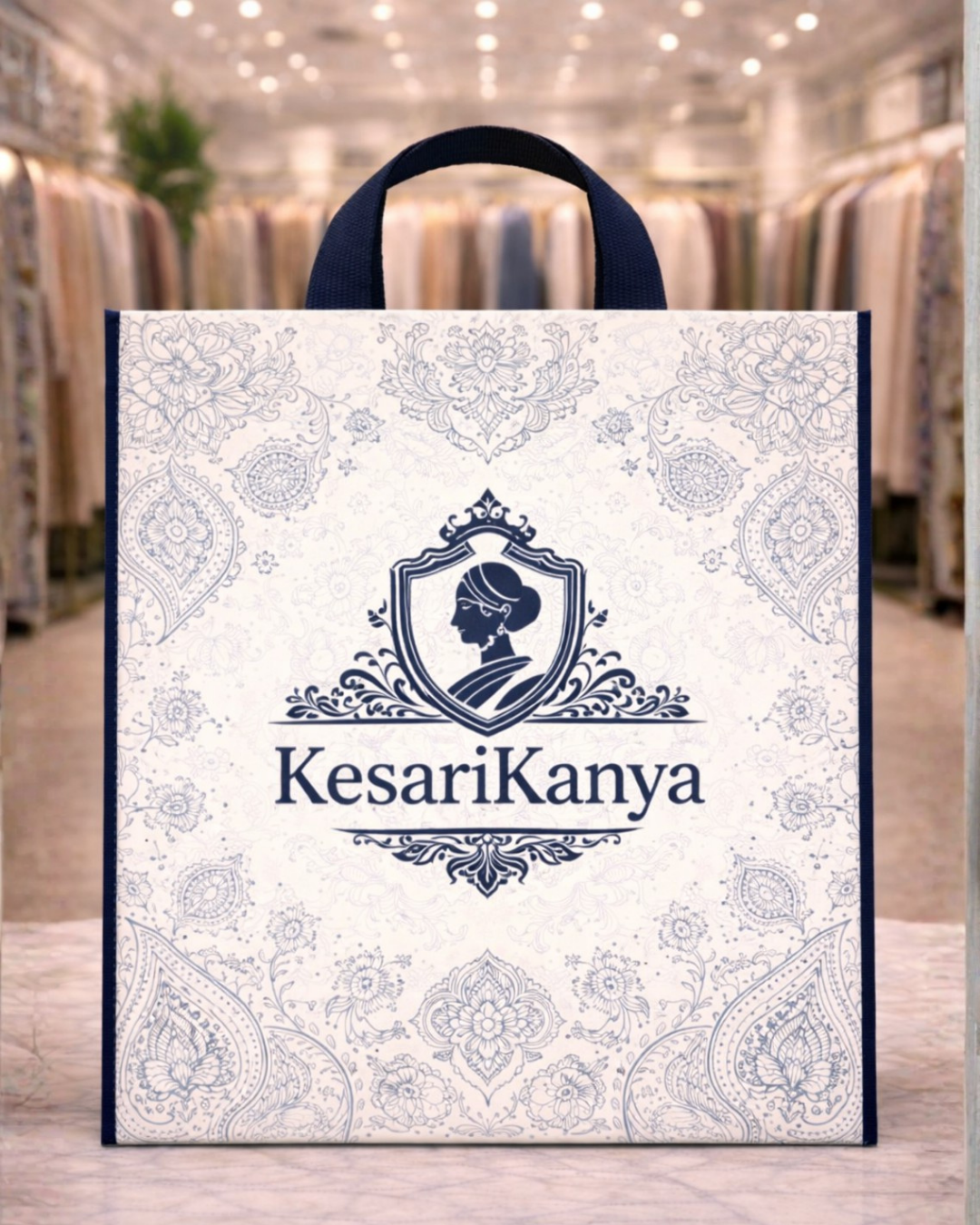 Loop Handle Bags with Piping (Stitched) | 15x19" | 110 GSM with Inner Lamination | 6-8kg Capacity | MOQ-3000pcs