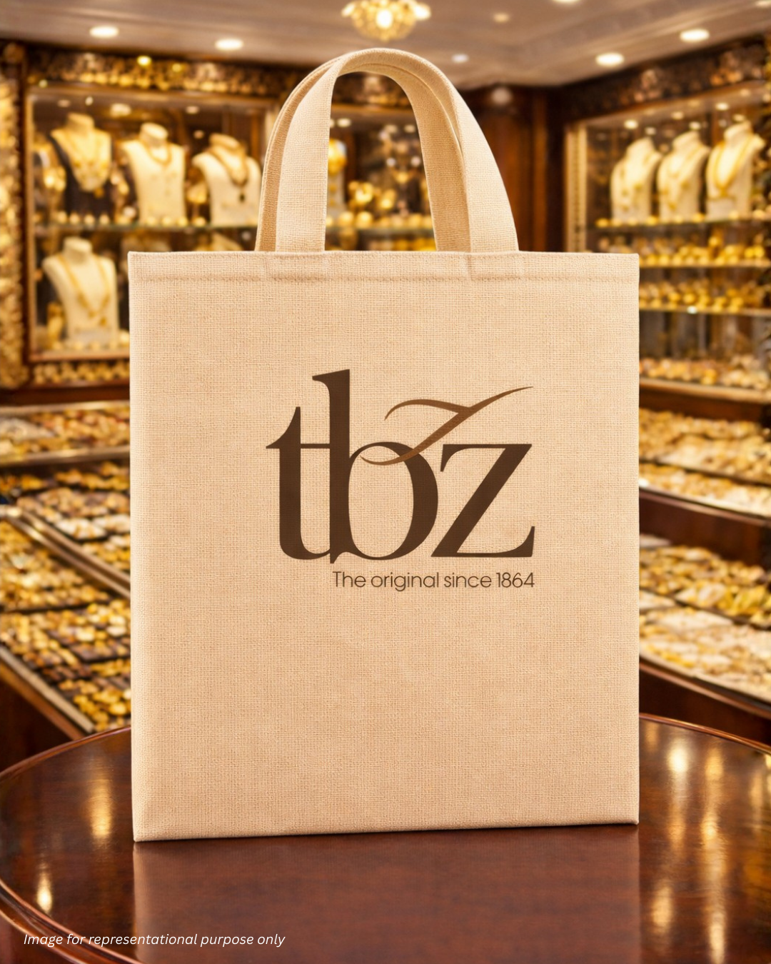 Jewellery Retail Carry Bags | 9x9" | No Gusette or Chain | Premium Shiny Soft Jute Material