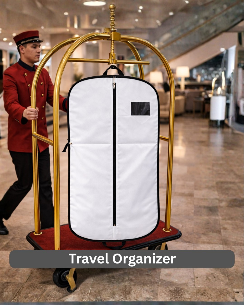 Suit Cover | 24x39" | 120GSM Nonwoven Material | 360° Zipper | Transparent Window | Dust & Moisture Resistant Laminated Material