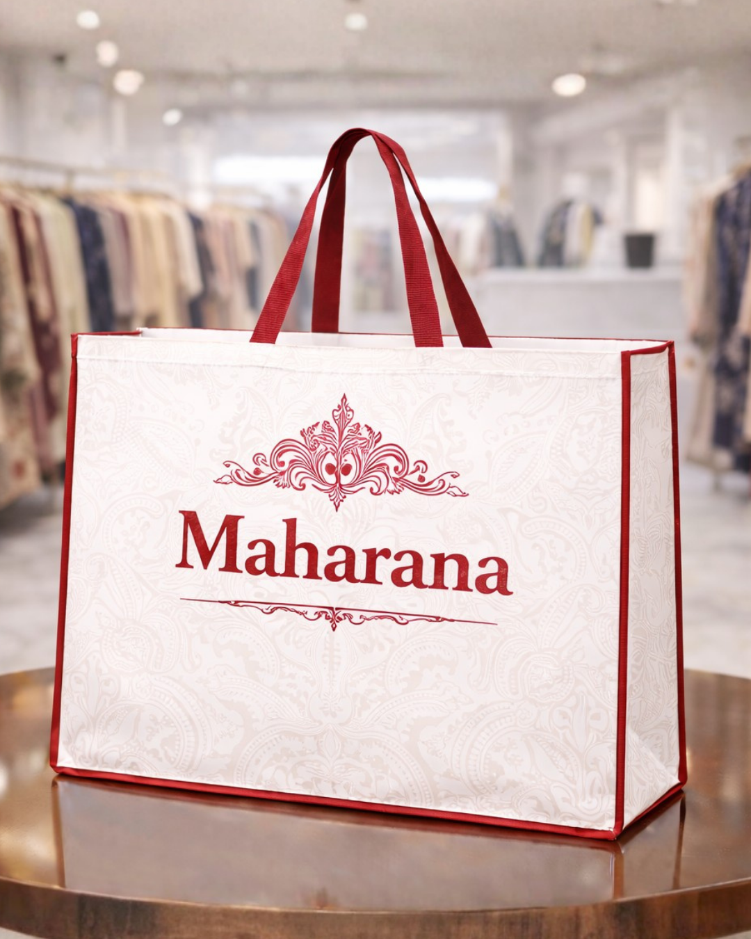 Retail Premium Shopping Bag | 22x18x4" | 8-10kg Holding Capacity | 120GSM Laminated Nonwoven Material | Water Resistant
