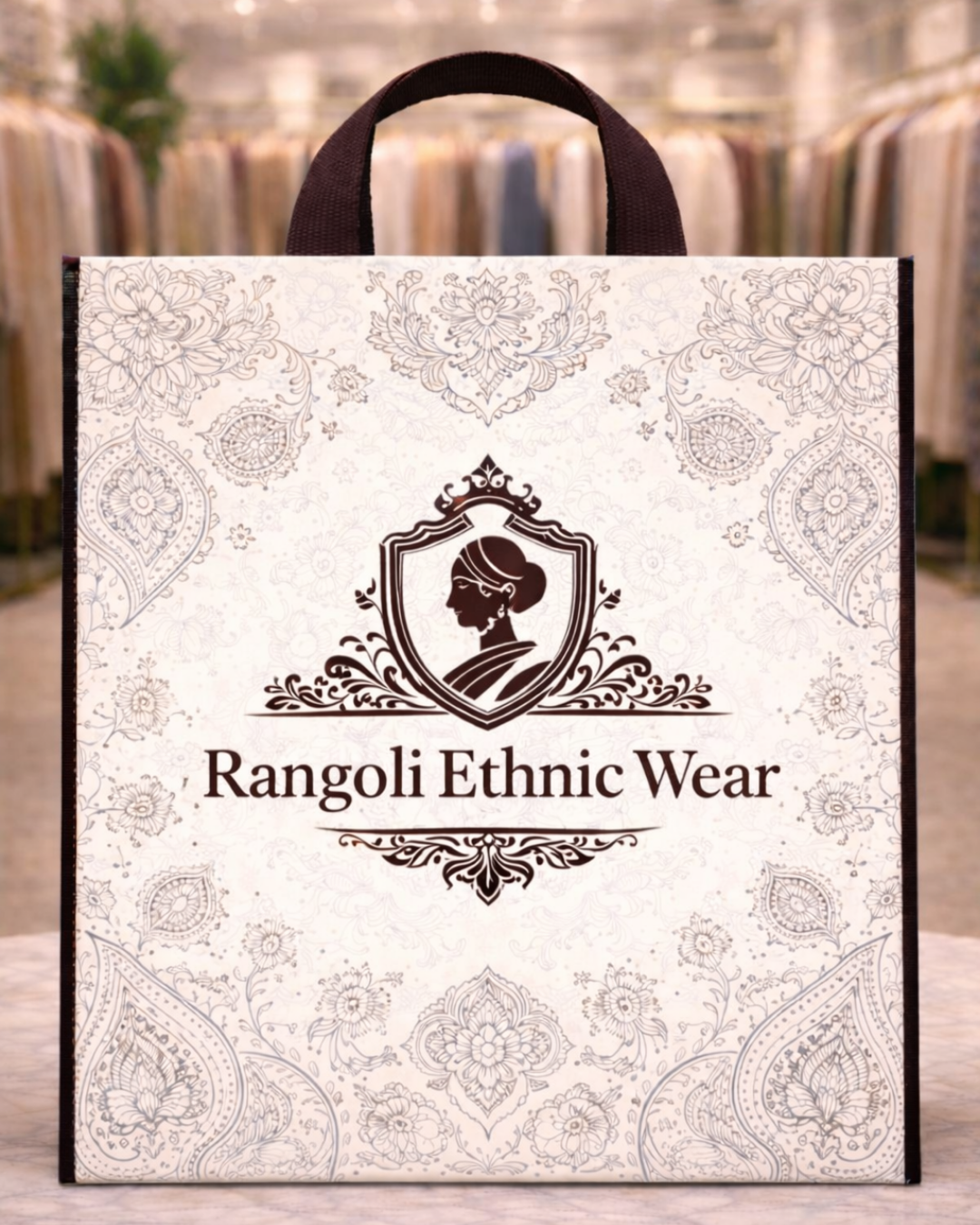 Loop Handle Bags with Piping (Stitched) | 15x19" | 110 GSM with Inner Lamination | 6-8kg Capacity | MOQ-3000pcs