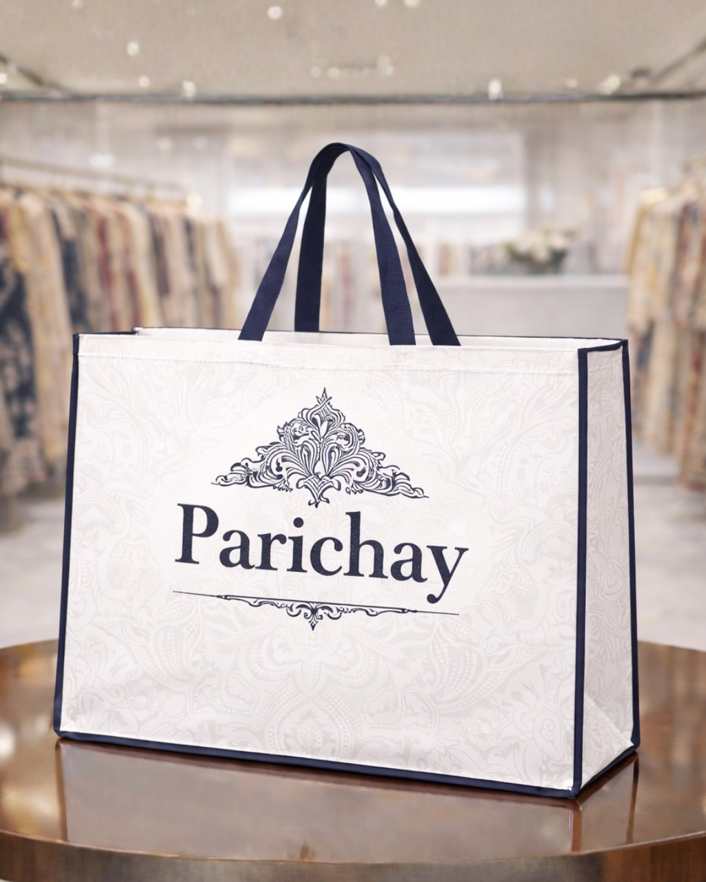 Premium Shopping Bag | 20x16x5" |  110 GSM Laminated Nonwoven Material | 8-10kg Capacity | Water Resistant