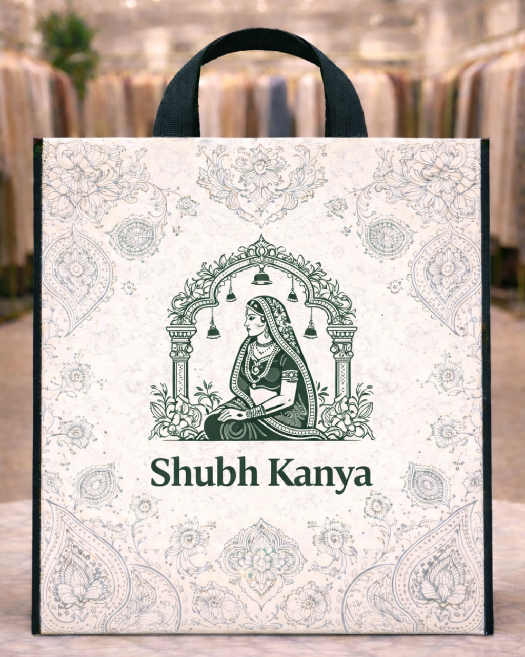 Loop Handle Bags with Piping | 15x19" | 80 GSM | MOQ-3000pcs