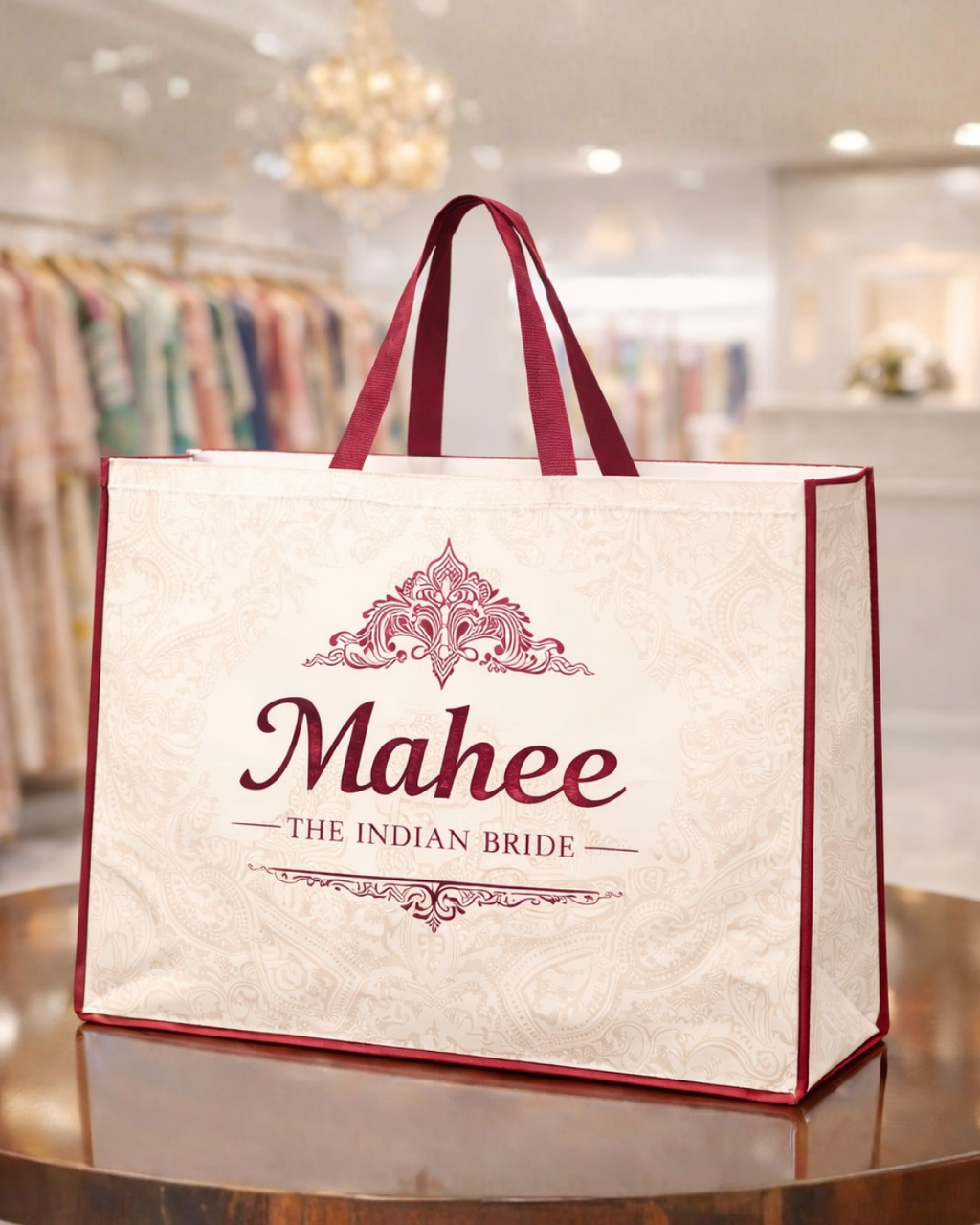Premium Shopping Bag | 22x17x5" | 110 GSM Laminated Nonwoven Material | 8-10kg Capacity | Water Resistant