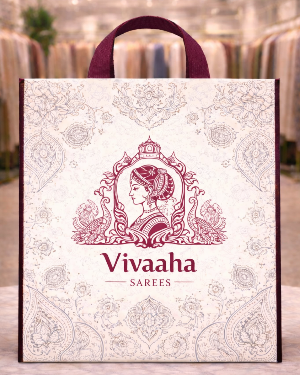 Loop Handle Bags with Piping | 15x19" | 80 GSM | MOQ-3000pcs