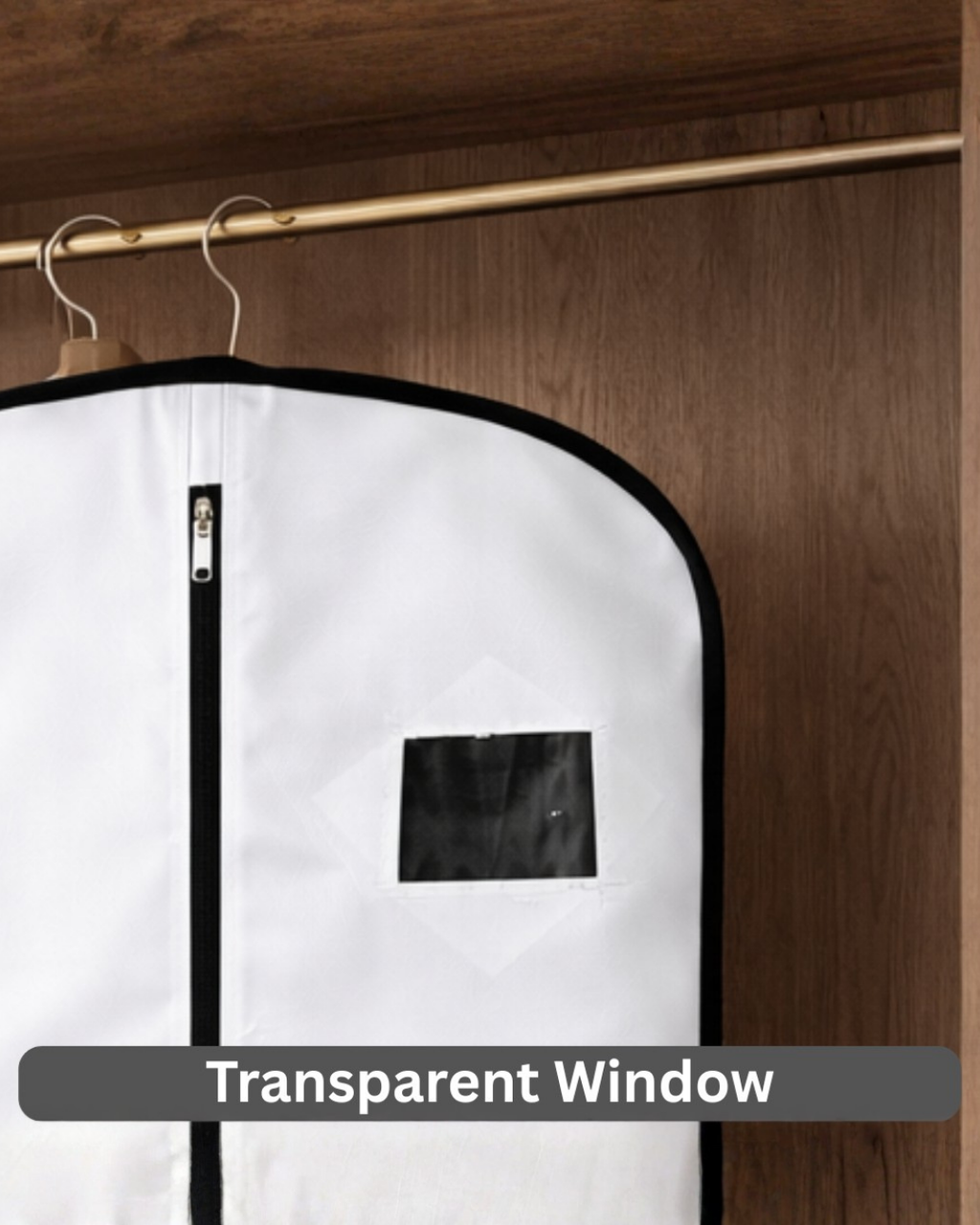 Suit Cover | 24x39" | 120GSM Nonwoven Material | 360° Zipper | Transparent Window | Dust & Moisture Resistant Laminated Material