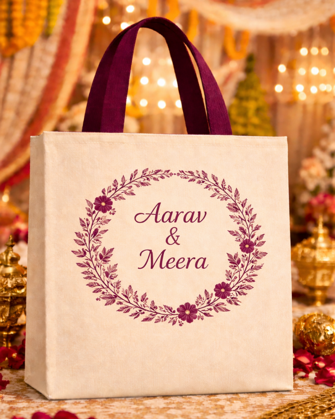 Wedding Return Gift Bags | Material, Size & Color Customizable | With/ Without Zipper | MOQ 1K pcs