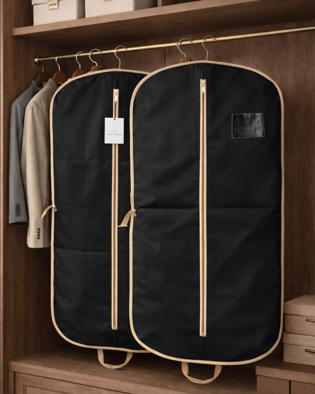 Suit Cover | 24x39" | 110 GSM Nonwoven Material | 360° Zipper | Transparent Window | Dust & Moisture