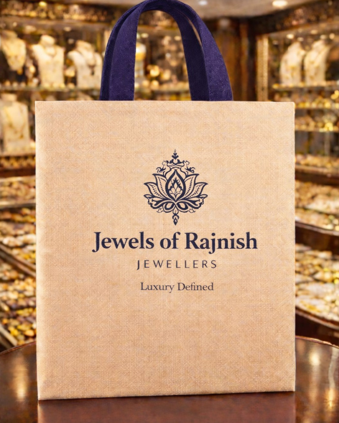 Jewellery Retail Carry Bags | 9x9" | No Gusette or Chain | Premium Shiny Soft Jute Material
