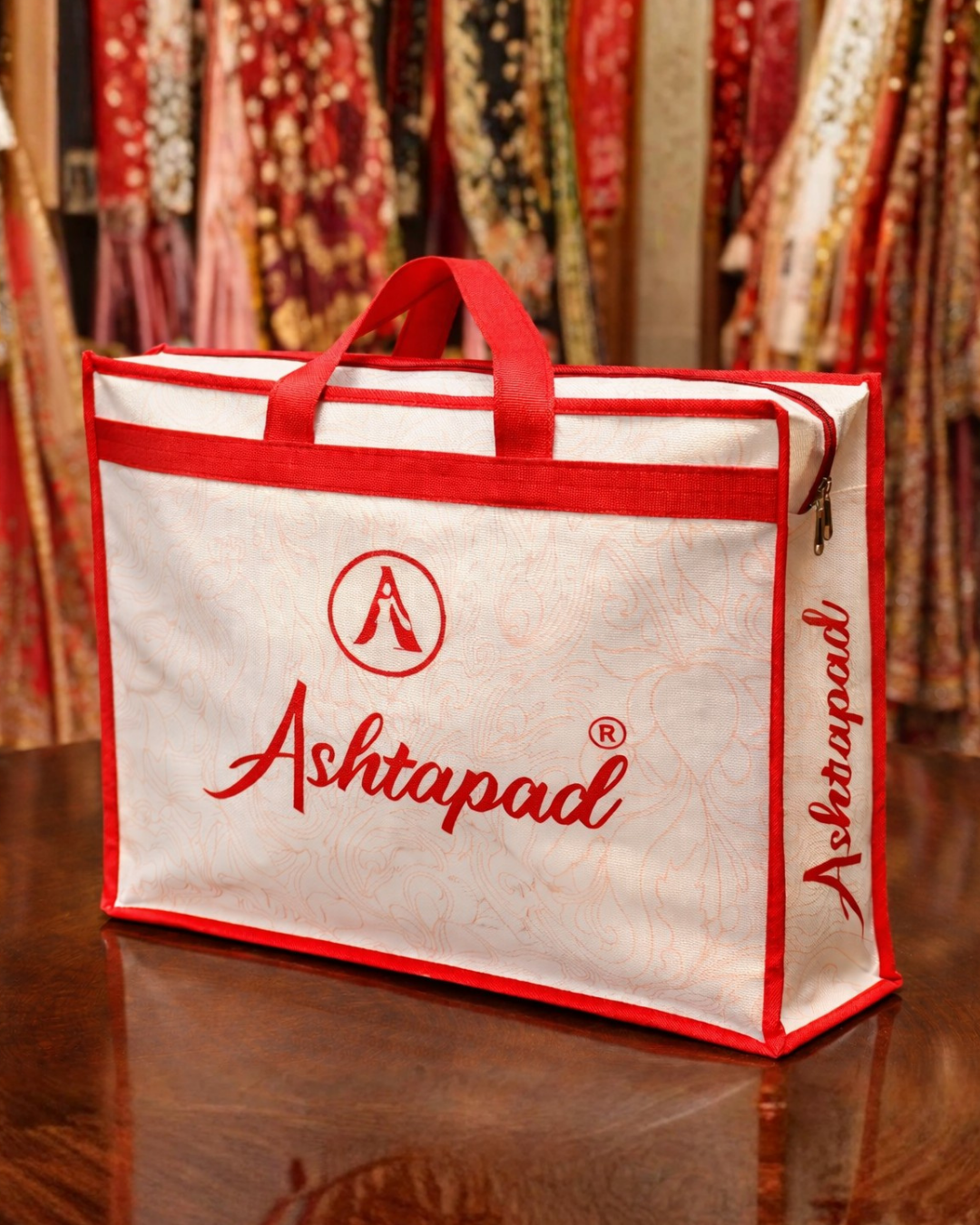 Premium Shopping Box Bag | 20x16x5" |  With Chain & Zipper | 120GSM Laminated Nonwoven Material | Water Resistant