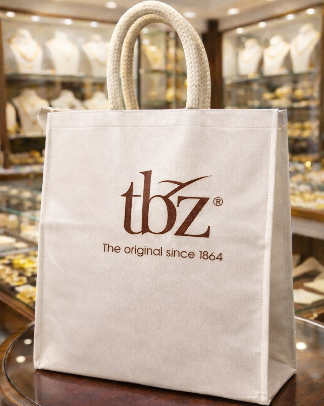 Jewellery Retail Carry Bags | 12x12x3" | With Chain, Gusset & Premium Mesh Handle | PU Matt Finish Material (Copy)