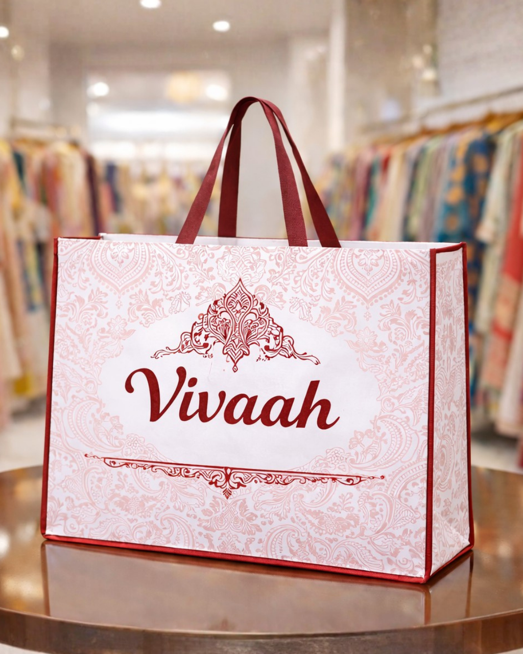 Premium Shopping Bag | 22x17x5" | 110 GSM Laminated Nonwoven Material | 8-10kg Capacity | Water Resistant