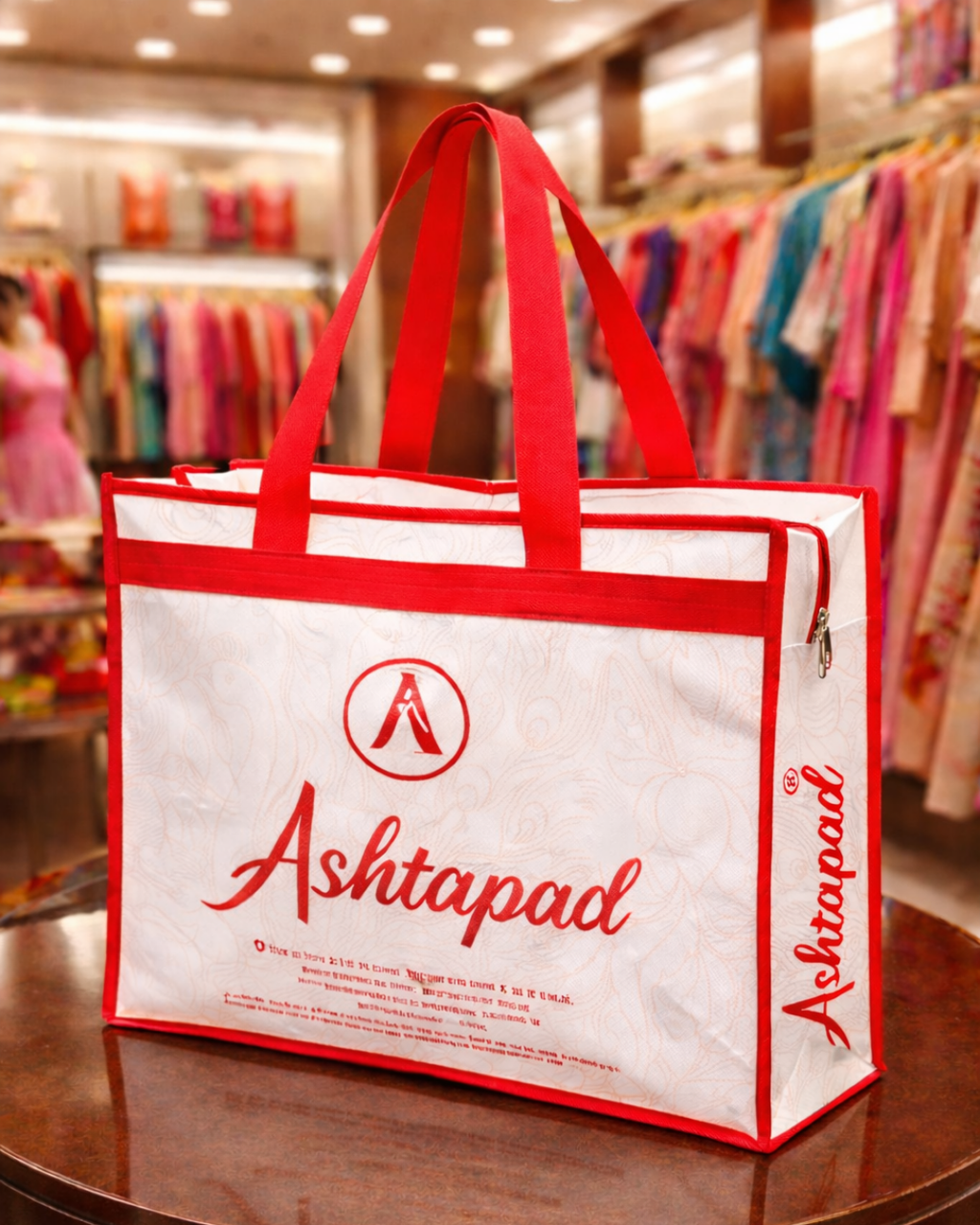 Premium Shopping Box Bag | 20x16x5" |  With Chain & Zipper | 120GSM Laminated Nonwoven Material | Water Resistant